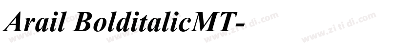 Arail BolditalicMT字体转换